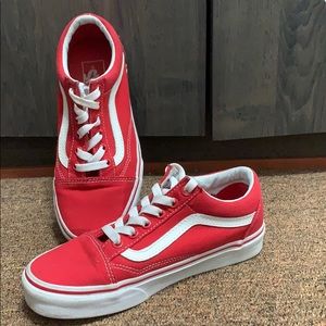 Red old skool vans